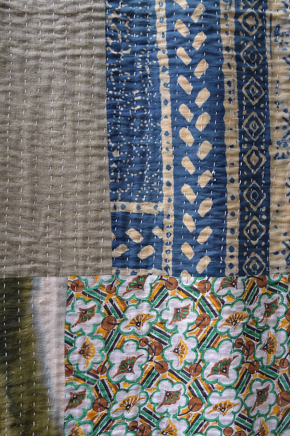 Hand - Quilted Khadi Bedspread | Seam | 94” x 108” - metaphorracha