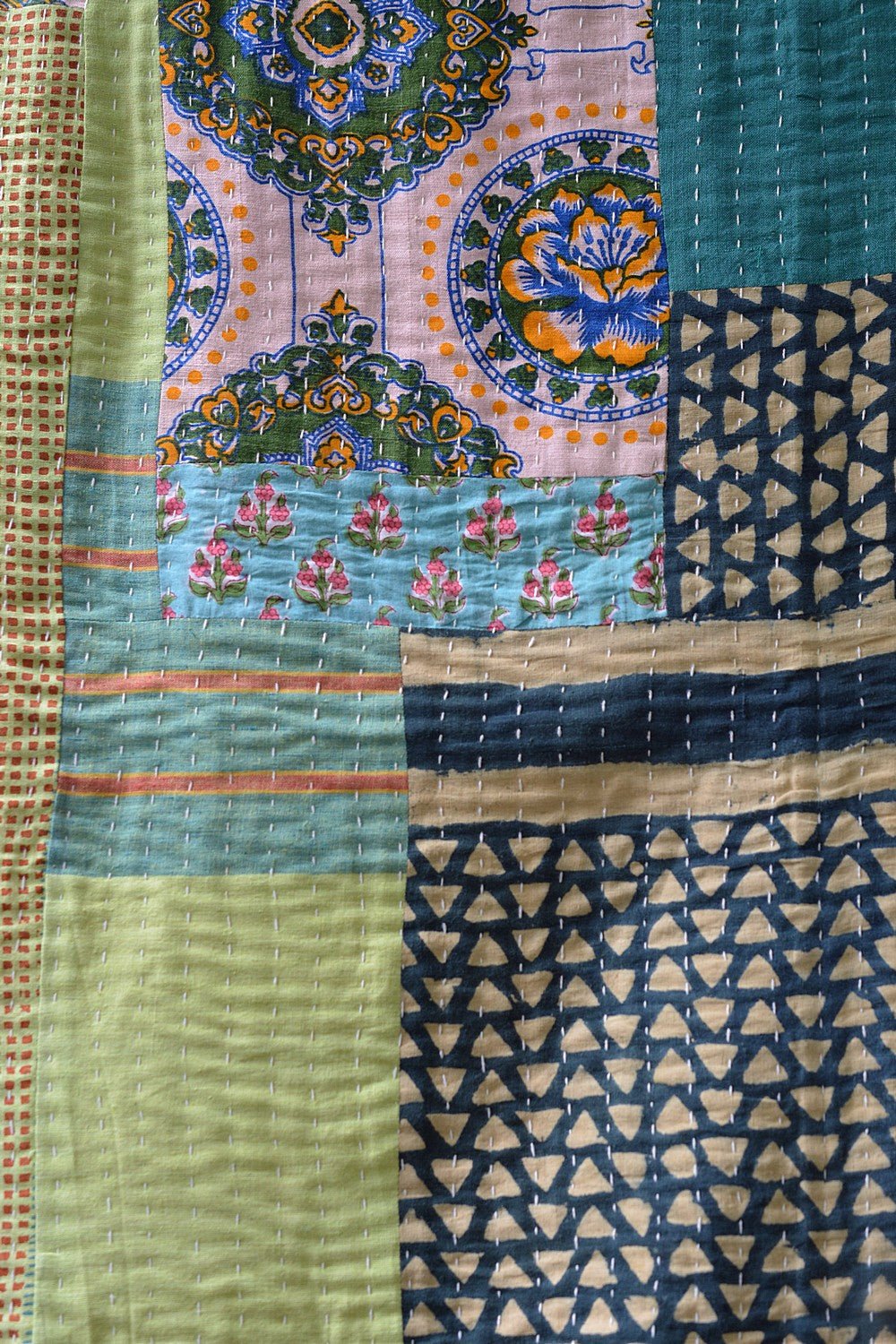 Hand - Quilted Khadi Bedspread | Seam | 94” x 108” - metaphorracha