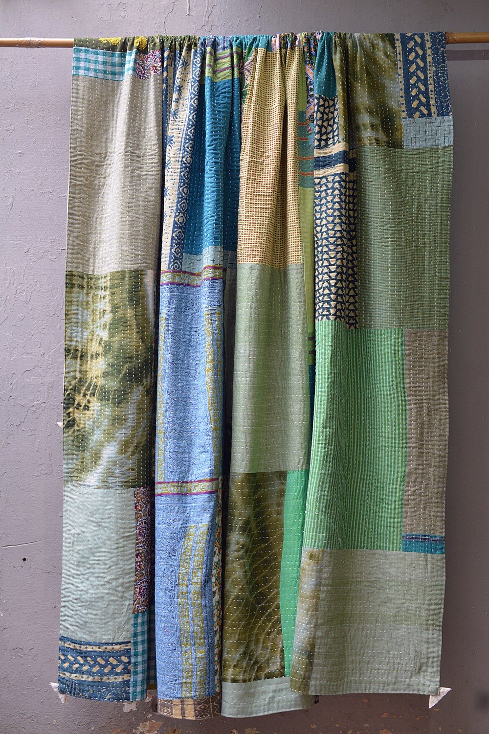 Hand - Quilted Khadi Bedspread | Seam | 94” x 108” - metaphorracha
