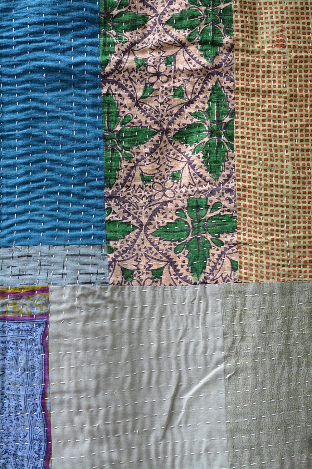 Hand - Quilted Khadi Bedspread | Seam | 94” x 108” - metaphorracha