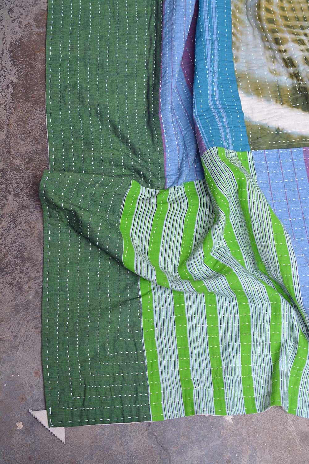 Hand - Quilted Khadi Bedspread | Span | 92” x 110” - metaphorracha