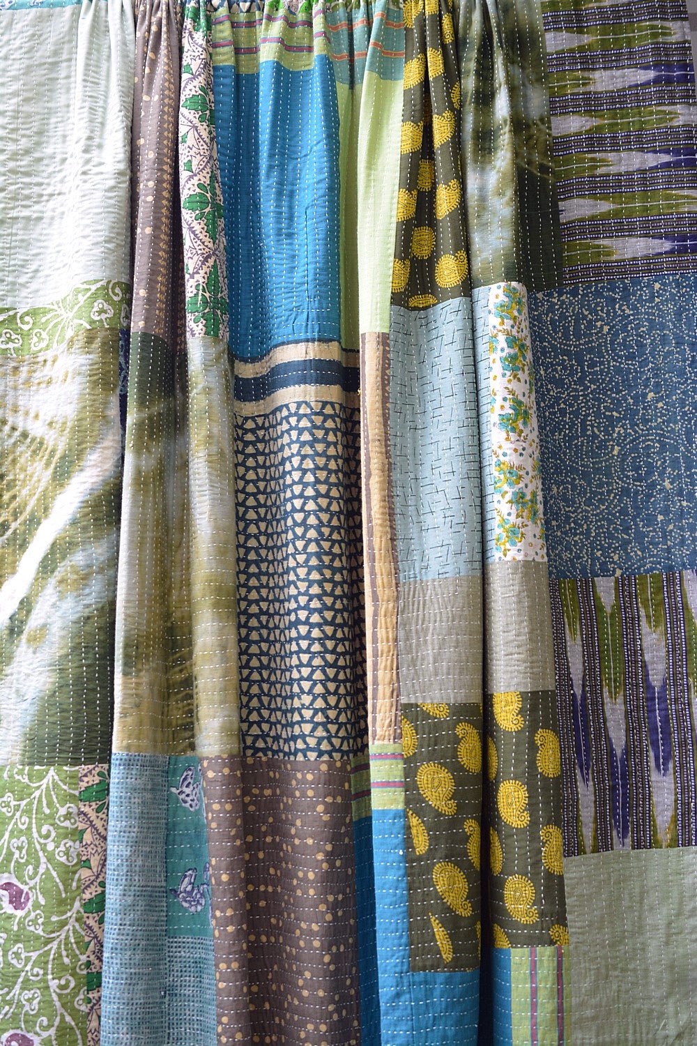 Hand - Quilted Khadi Bedspread | Span | 92” x 110” - metaphorracha