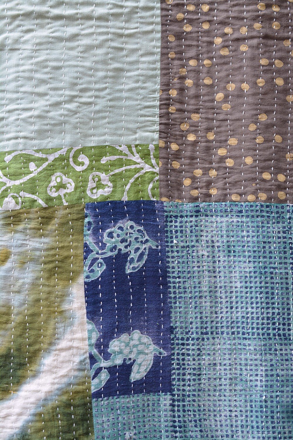 Hand - Quilted Khadi Bedspread | Span | 92” x 110” - metaphorracha