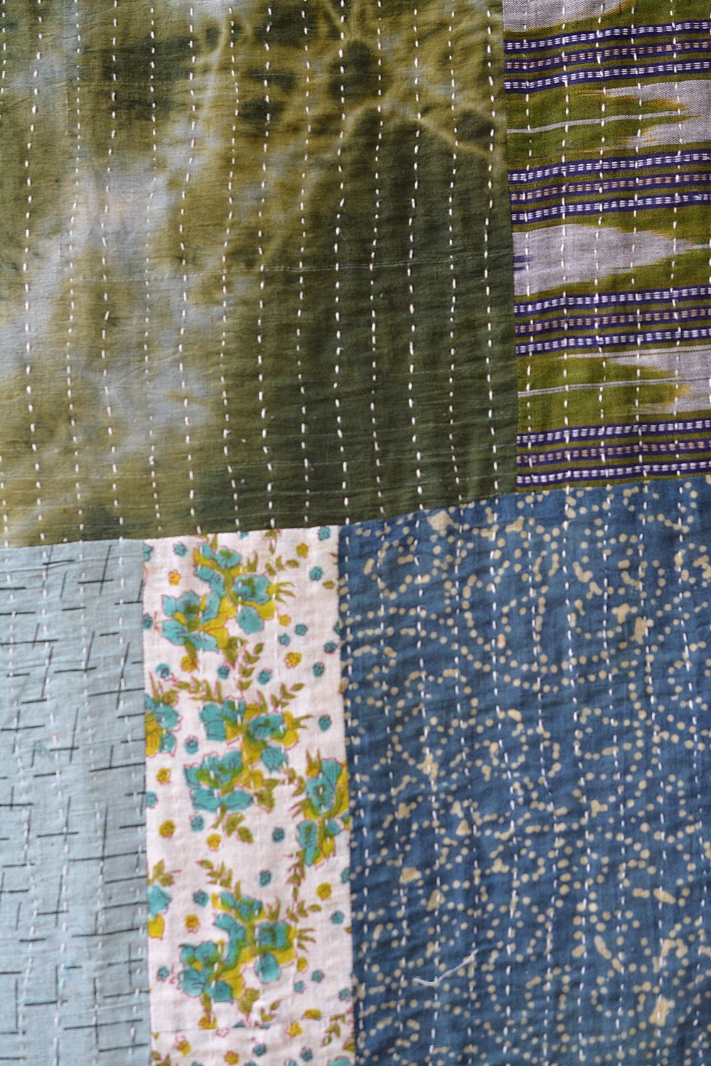 Hand - Quilted Khadi Bedspread | Span | 92” x 110” - metaphorracha
