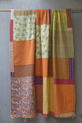 Hand-Quilted Khadi Bedspread | Stitch | 62” x 91” - metaphorracha