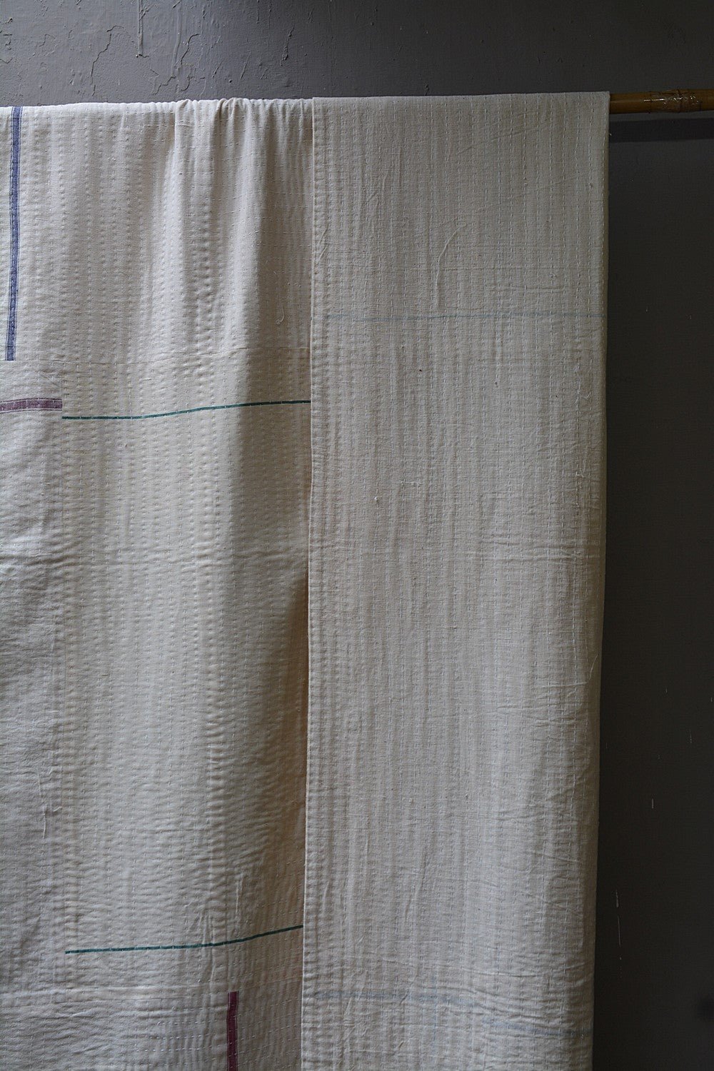 Hand Quilted Khadi Blanket - 62"x 89" - metaphorracha