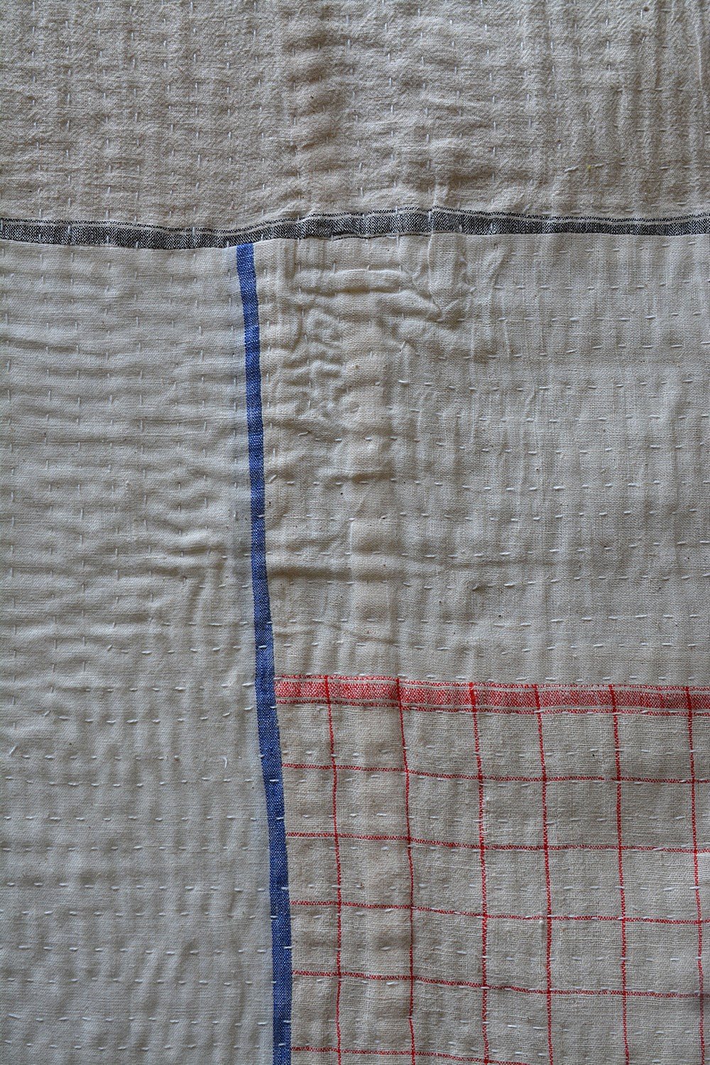 Handmade Cotton Upcycled Quilt - 60"x 90" - metaphorracha