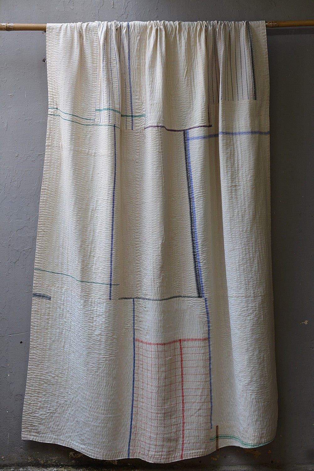 Handmade Cotton Upcycled Quilt - 60"x 90" - metaphorracha