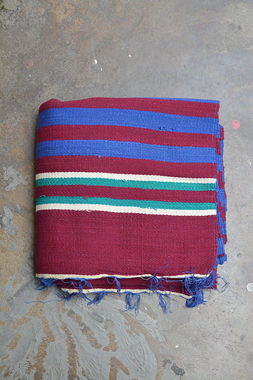 Handwoven Cotton Dhurrie from Karnataka - metaphorracha