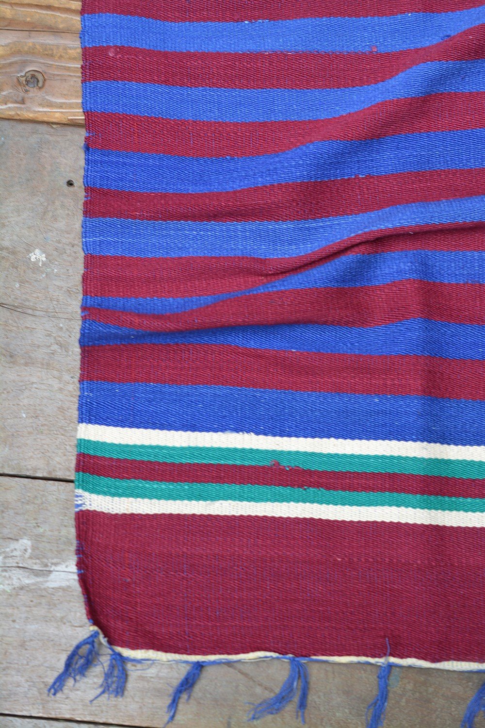 Handwoven Cotton Dhurrie from Karnataka - metaphorracha