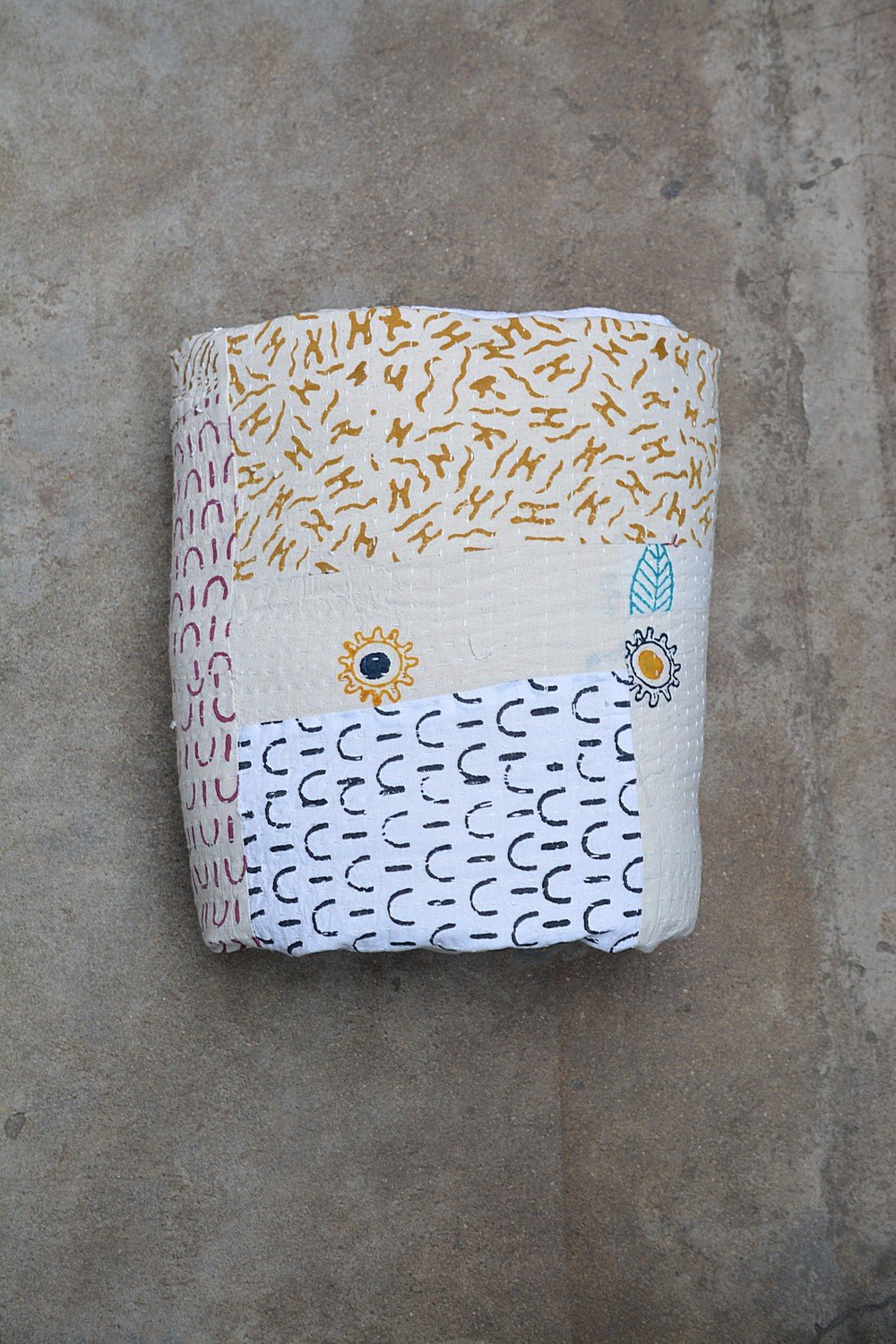 Iruppu - Block Printed Quilt (90"x 108") - metaphorracha