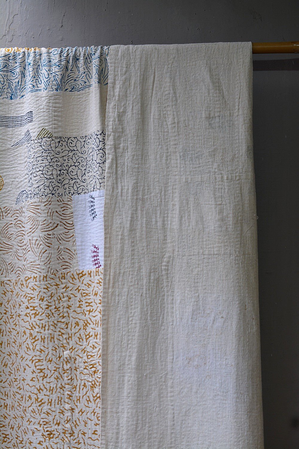 Iruppu - Block Printed Quilt (90"x 108") - metaphorracha