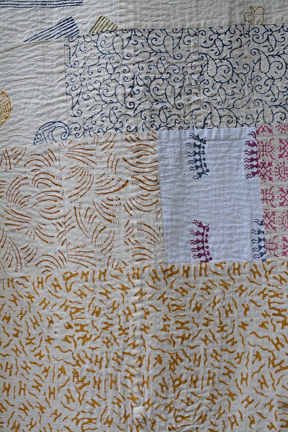 Iruppu - Block Printed Quilt (90"x 108") - metaphorracha