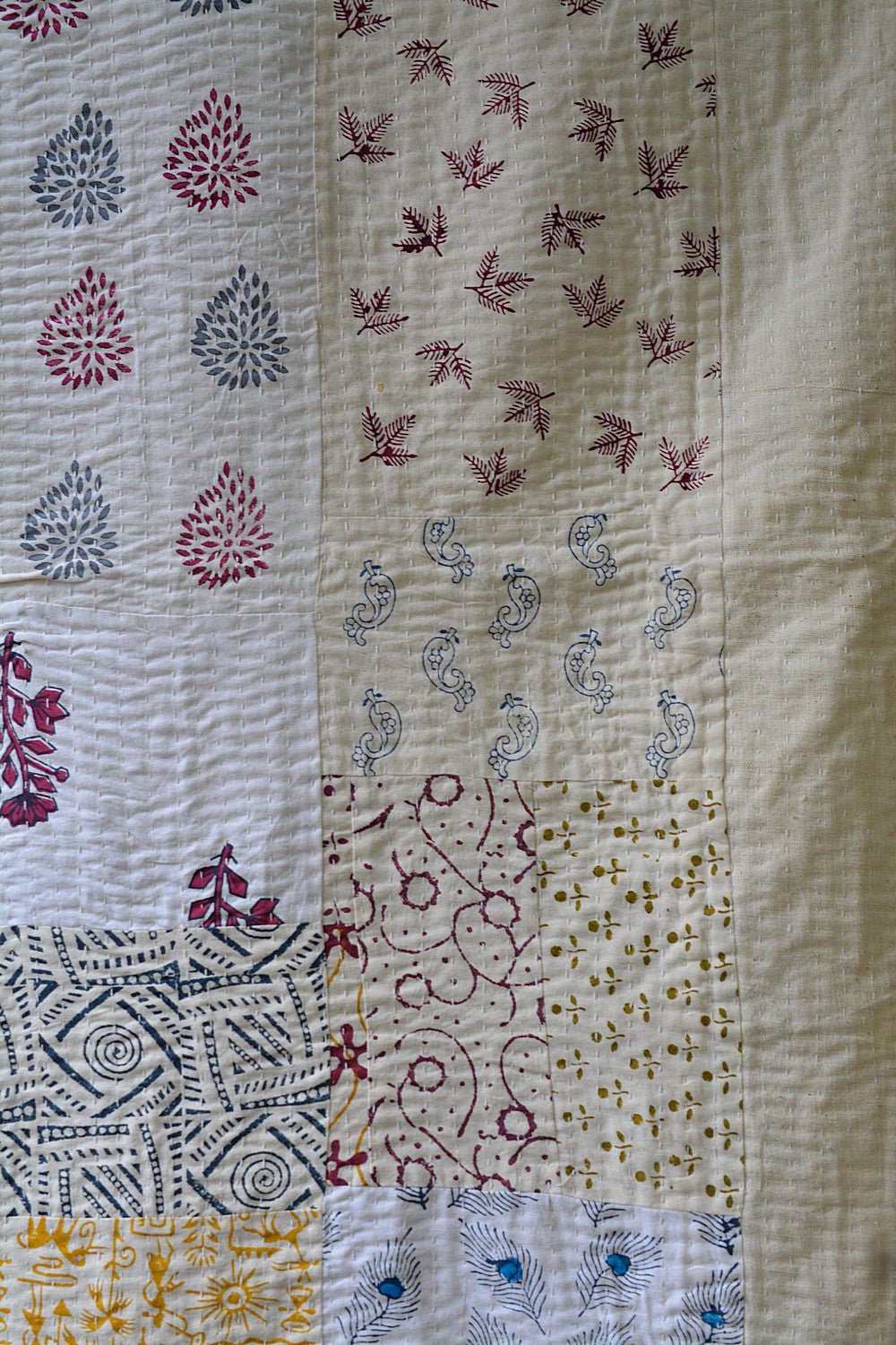 Jog - Block Printed Quilt (66"x 90") - metaphorracha