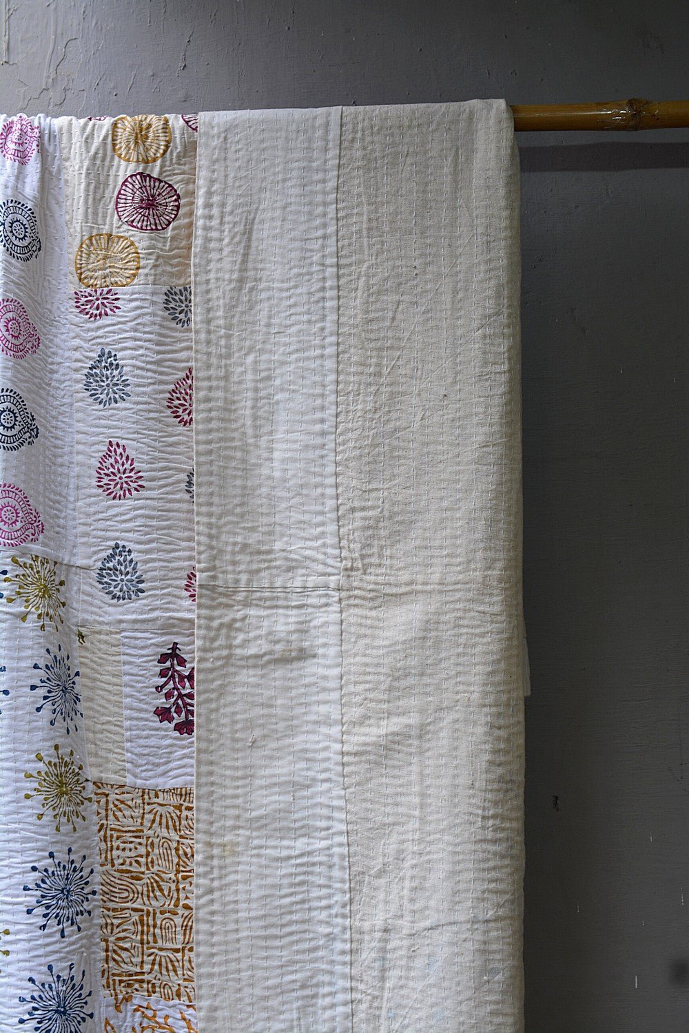 Jog - Block Printed Quilt (66"x 90") - metaphorracha