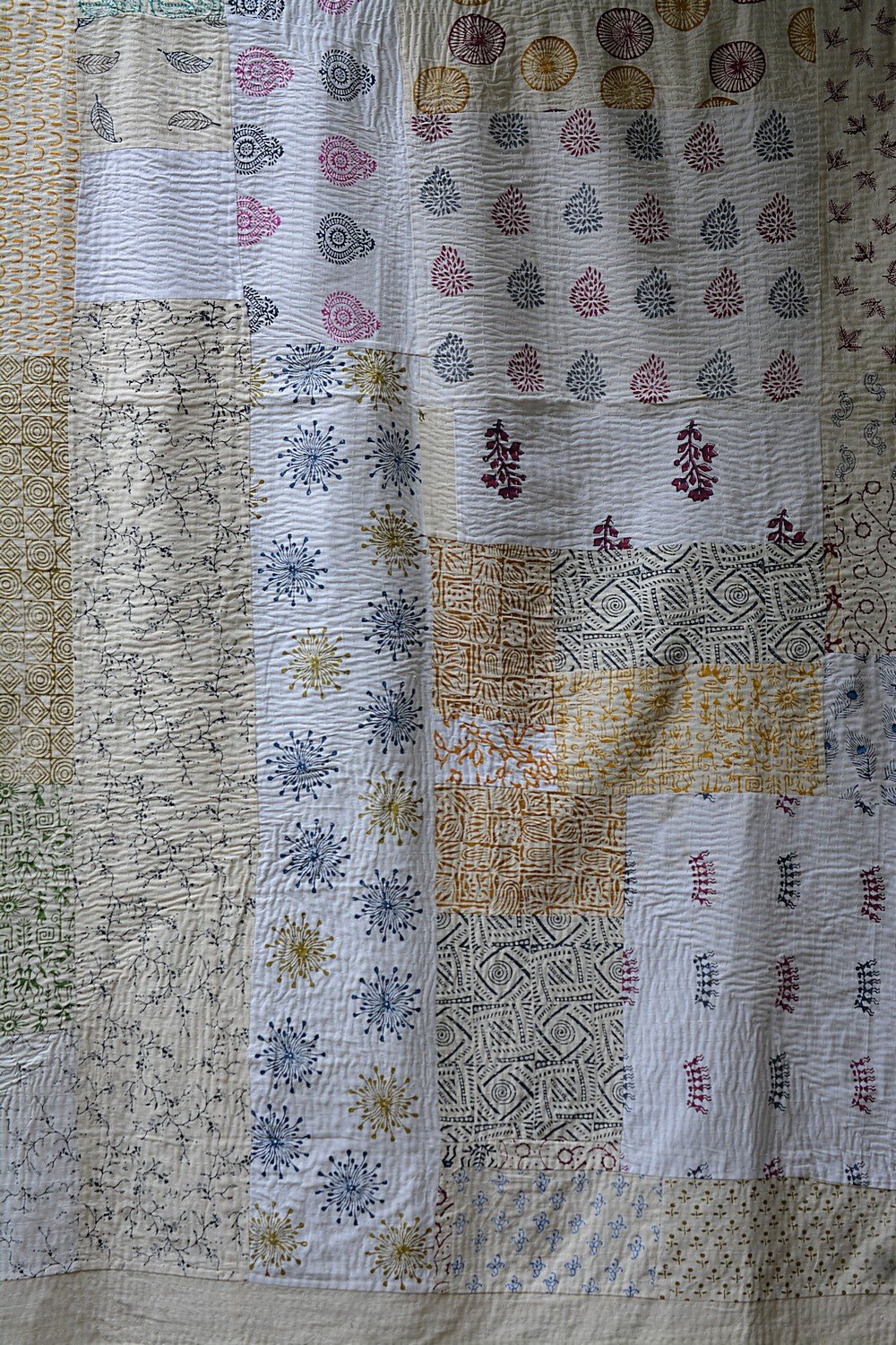 Jog - Block Printed Quilt (66"x 90") - metaphorracha