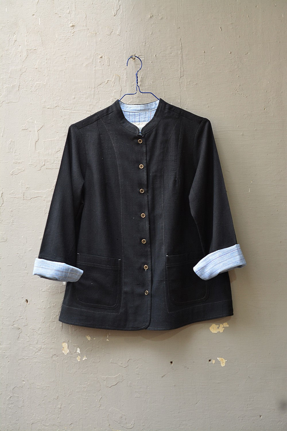 Kappu Khadi Jacket - metaphorracha