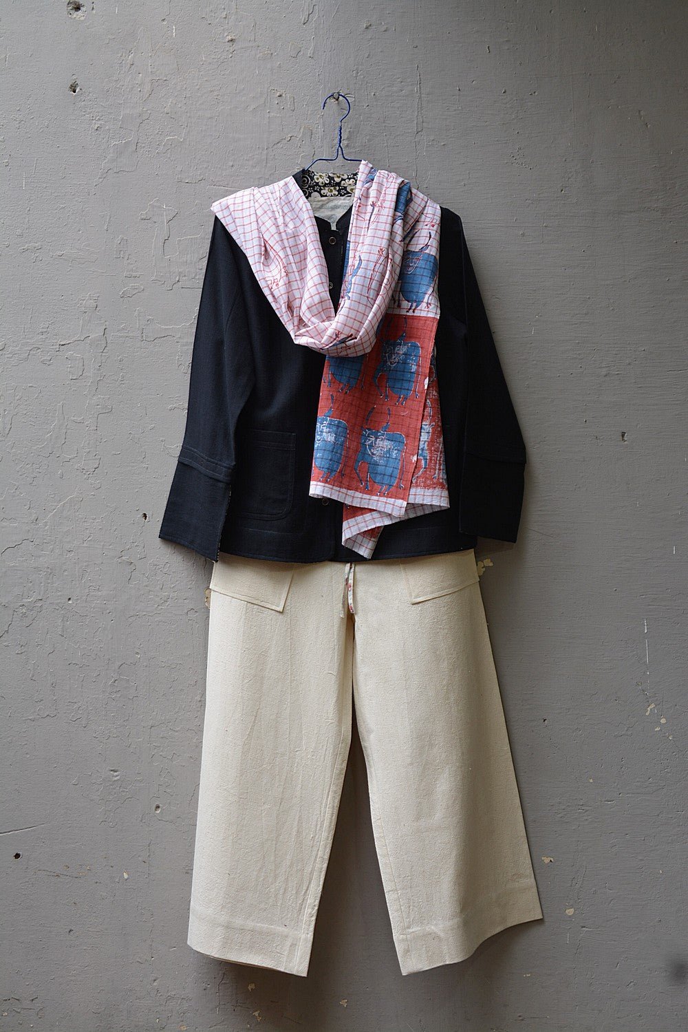 Kappu Khadi Jacket - metaphorracha