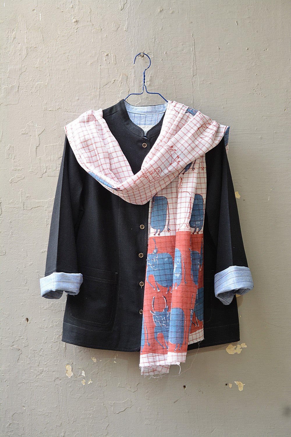 Kappu Khadi Jacket - metaphorracha