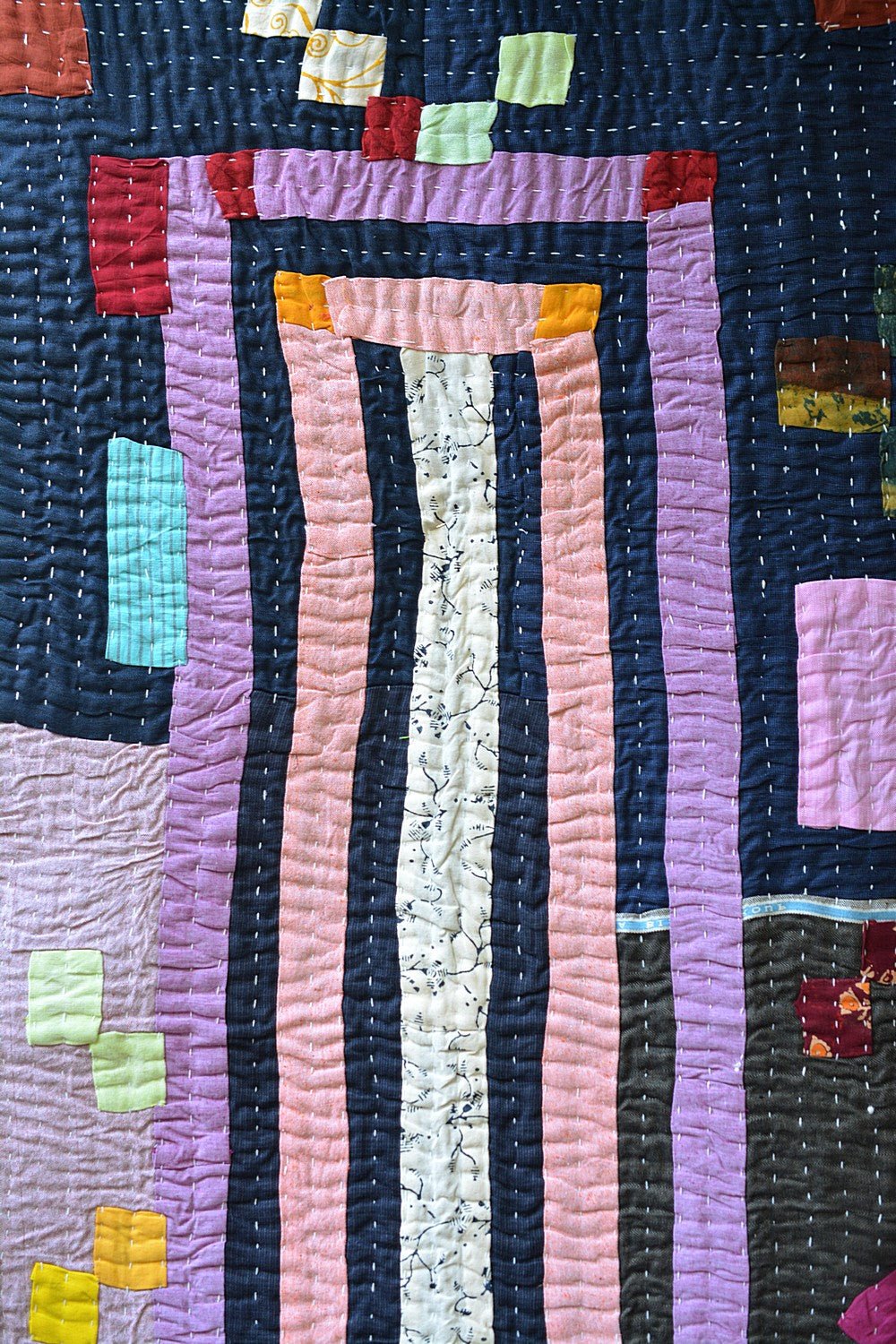 Karnataka Kowdhi - Brickwork (62" x 88") - metaphorracha