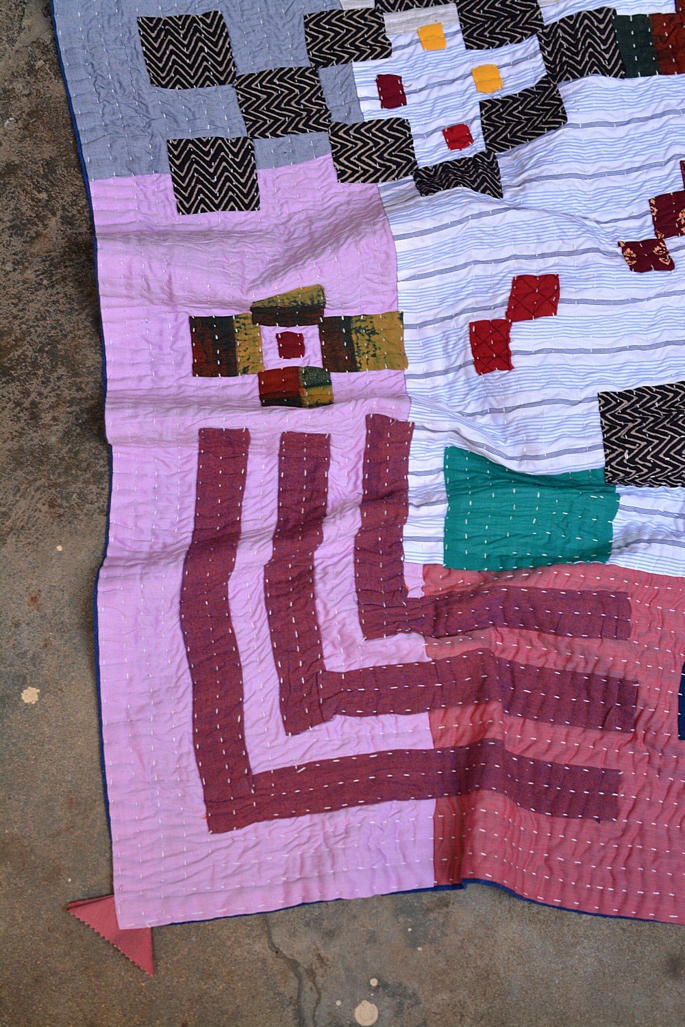 Karnataka Kowdhi - Brickwork (62" x 88") - metaphorracha