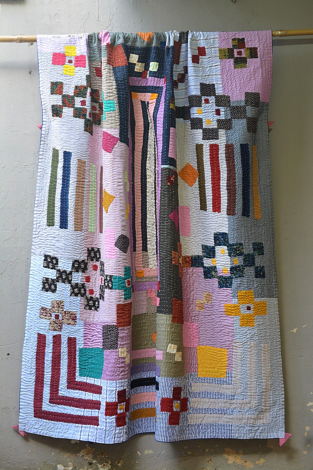 Karnataka Kowdhi - Brickwork (62" x 88") - metaphorracha