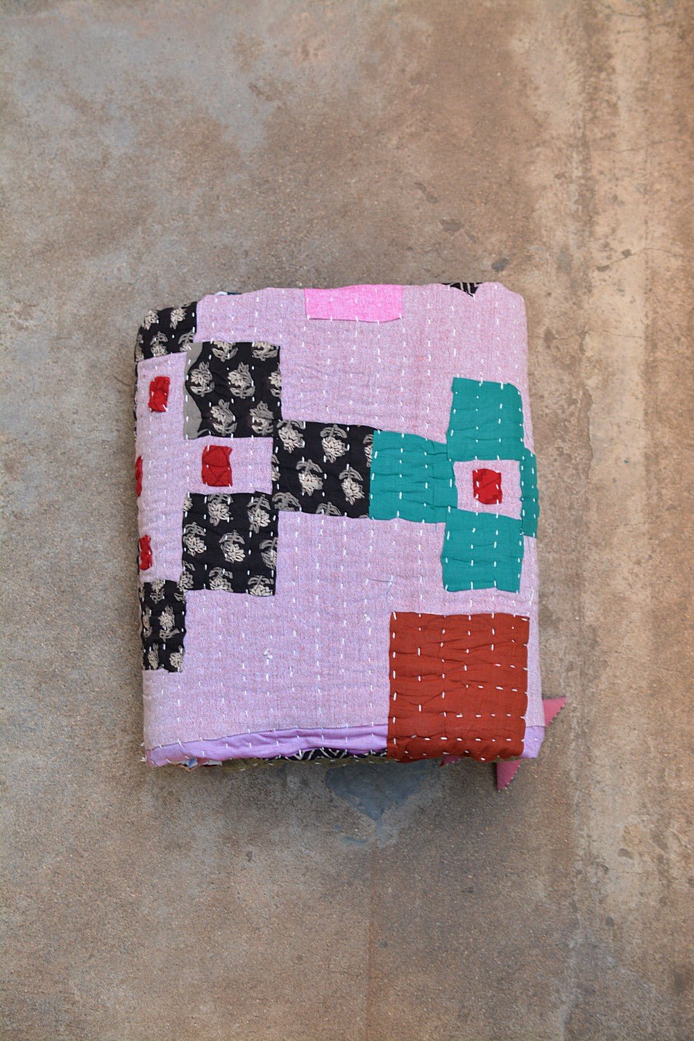 Karnataka Kowdhi - Brickwork (62" x 88") - metaphorracha