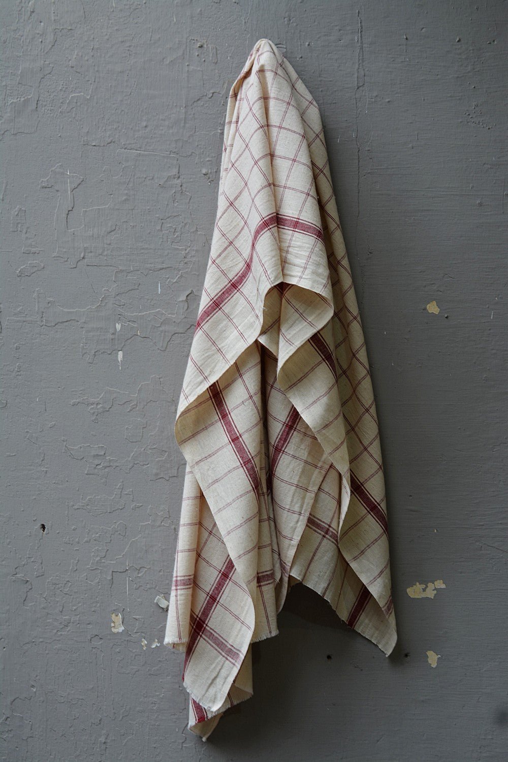 Khadi Bath Towel - Maroon Checks - metaphorracha