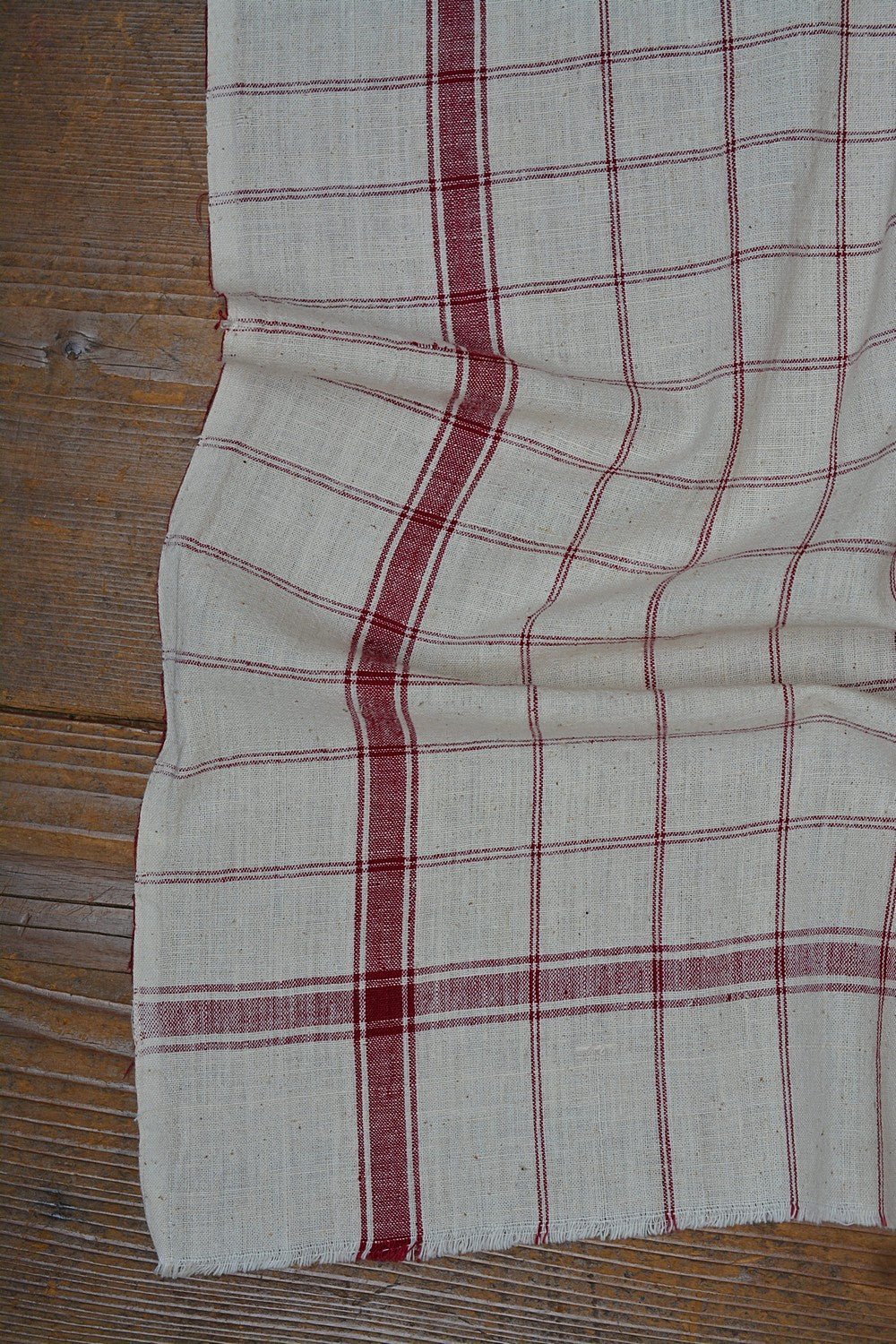 Khadi Bath Towel - Maroon Checks - metaphorracha