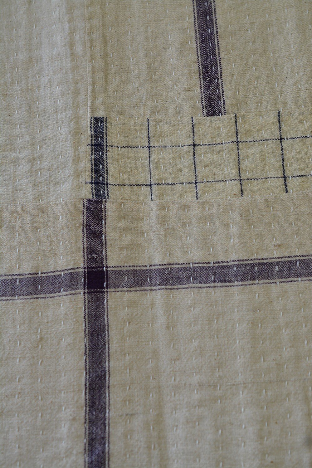 Khadi Bedspread - Upcycled - 60"x 90" - metaphorracha