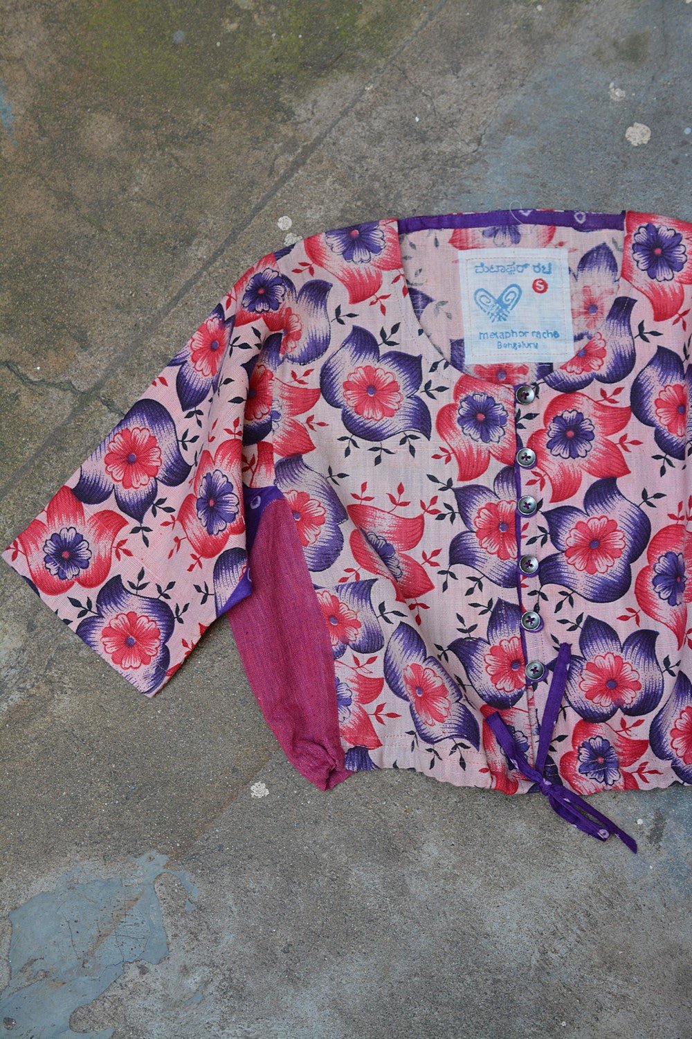 Khadi Blouse - Printed Kubsa - metaphorracha