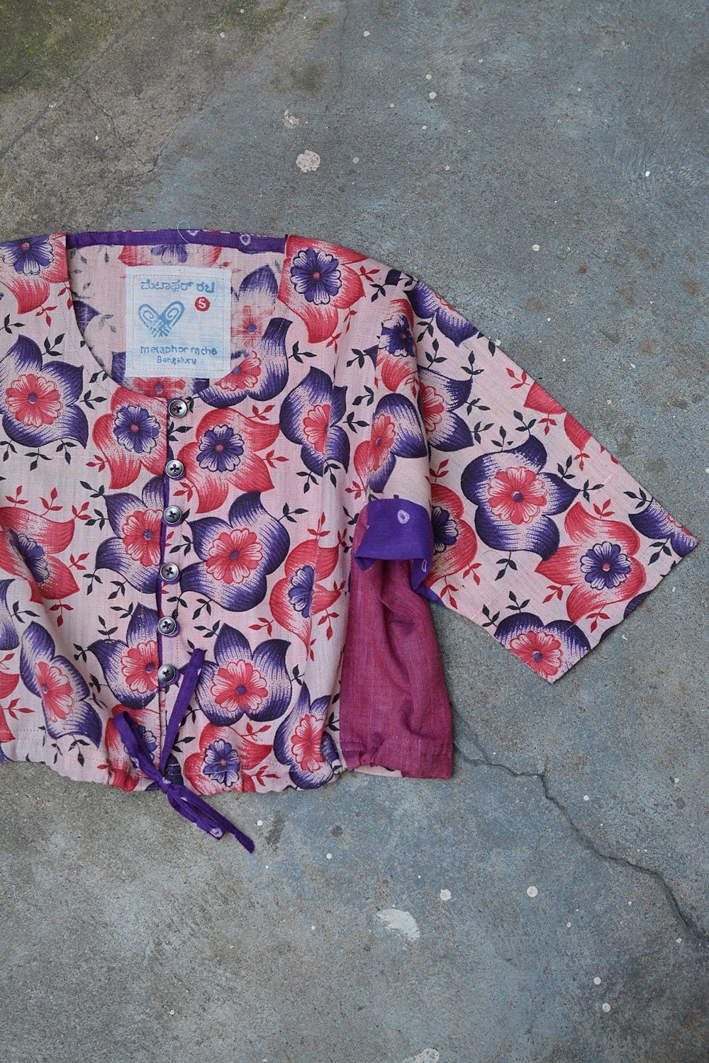 Khadi Blouse - Printed Kubsa - metaphorracha