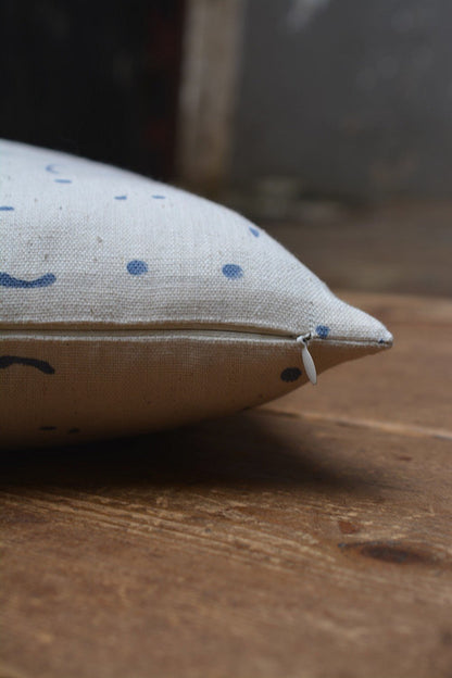 Khadi Cushion Cover - Dot & Dash - metaphorracha