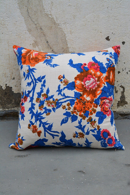 Khadi Cushion Cover - Floral - metaphorracha