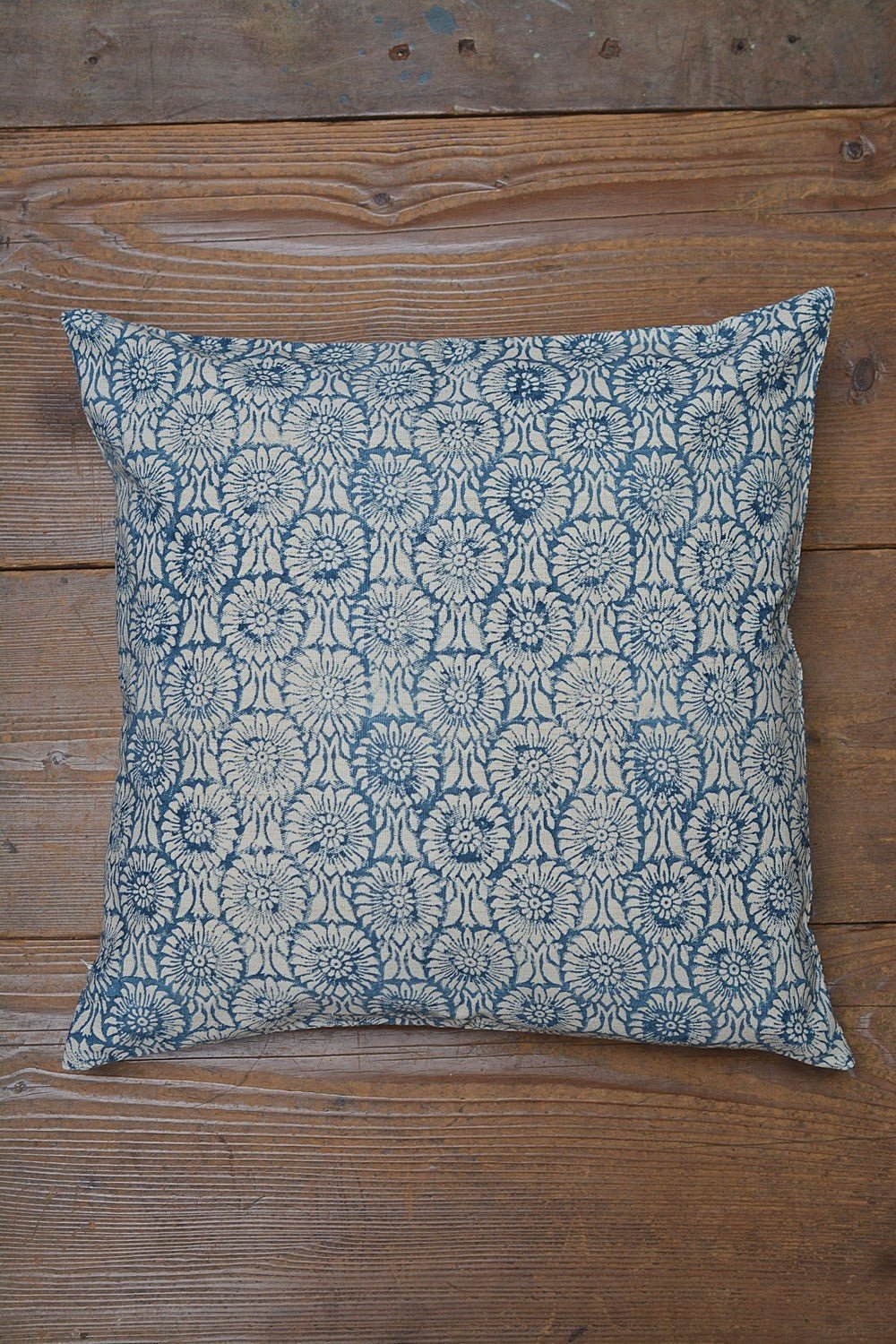 Khadi Cushion Cover - Flower Rail - metaphorracha