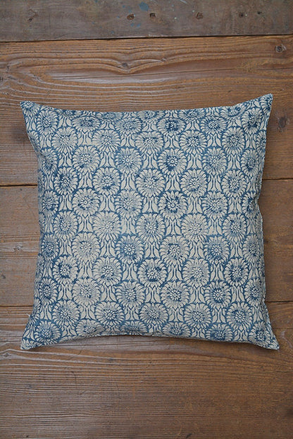 Khadi Cushion Cover - Flower Rail - metaphorracha