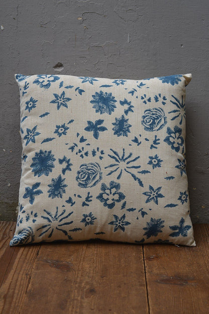 Khadi Cushion Cover - Scattered Flower - metaphorracha