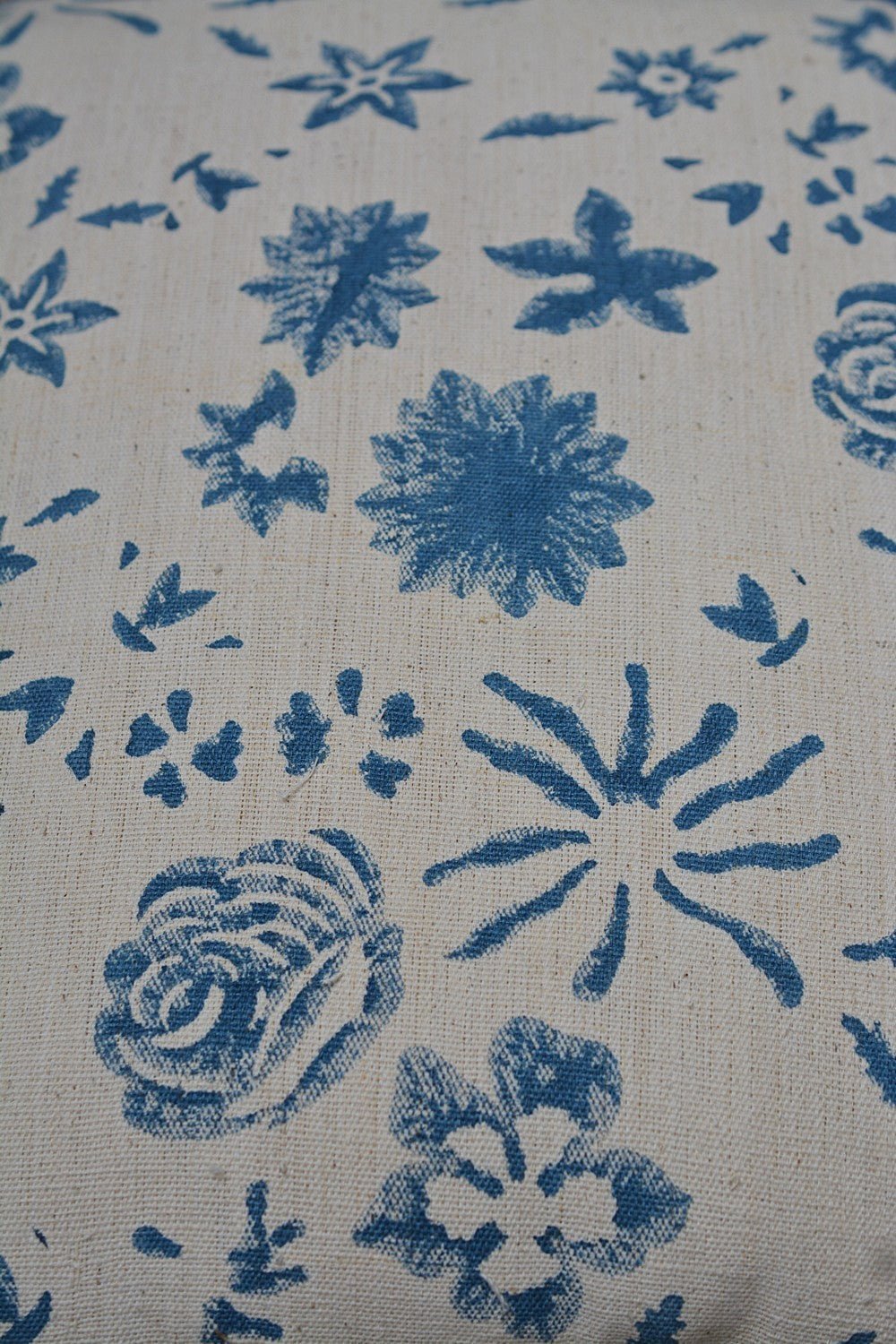 Khadi Cushion Cover - Scattered Flower - metaphorracha