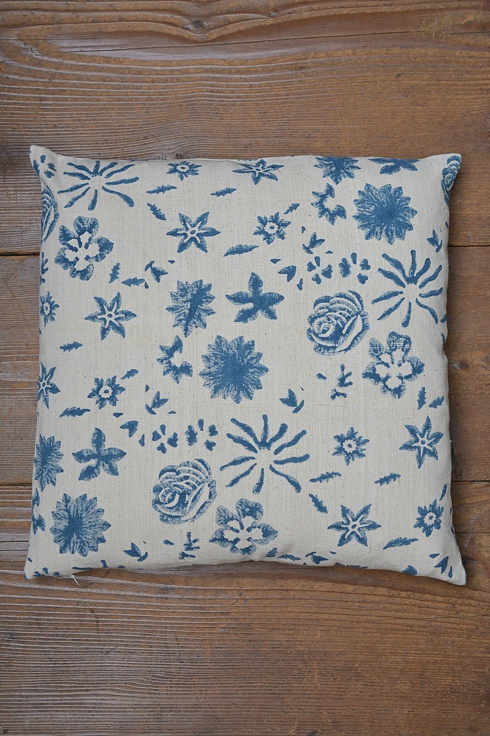 Khadi Cushion Cover - Scattered Flower - metaphorracha