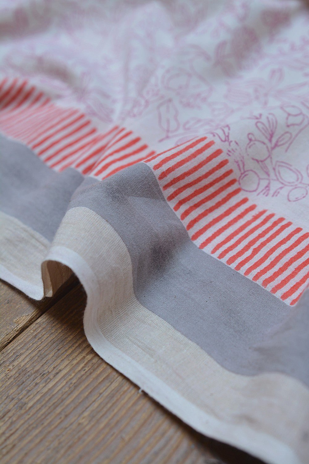 Khadi Saree - Printed Botanical - metaphorracha