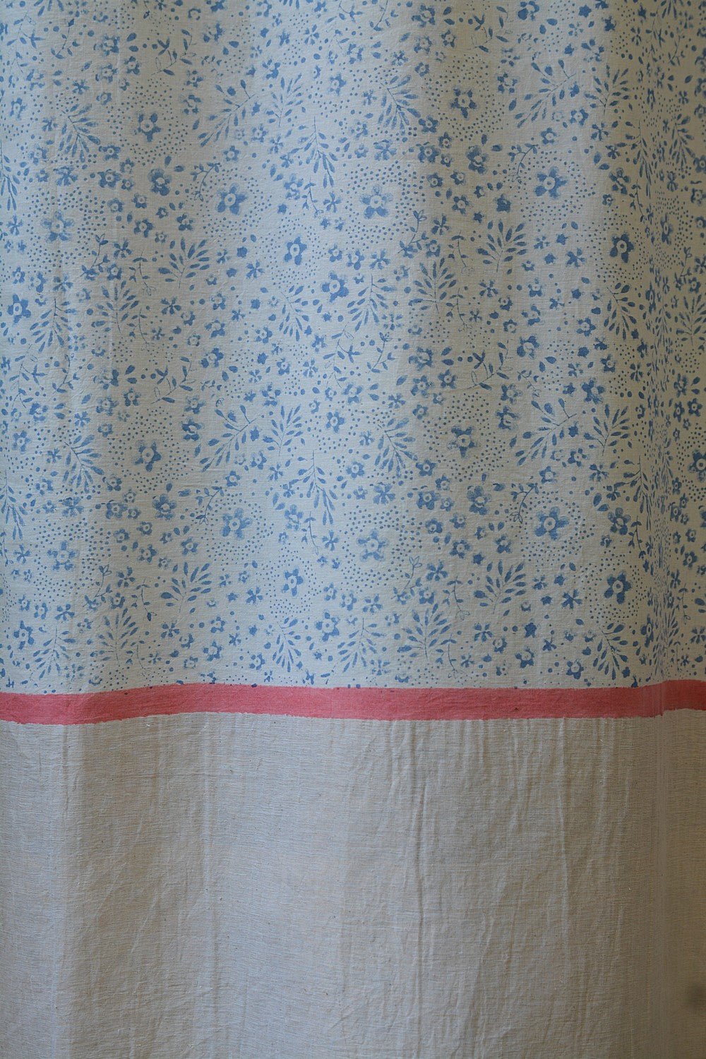 Khadi Saree - Printed Forget - me - nots - metaphorracha