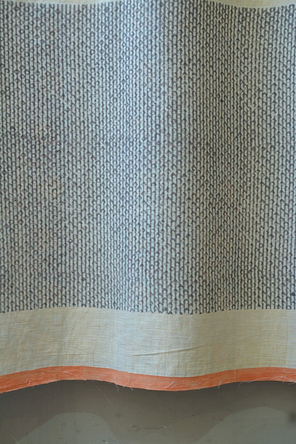 Khadi Saree - Printed Tendril - metaphorracha