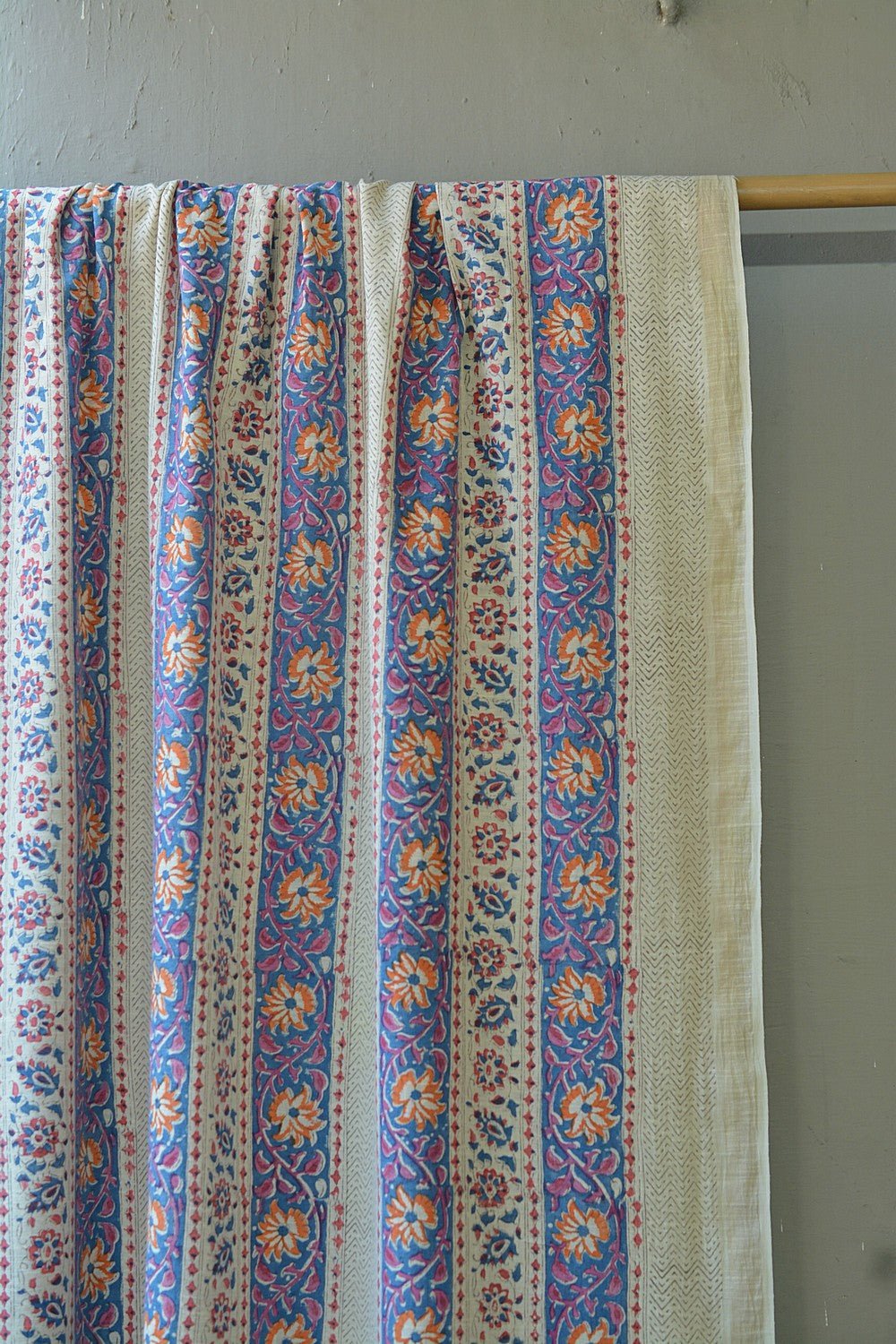 Khadi Saree - Printed Tendril - metaphorracha