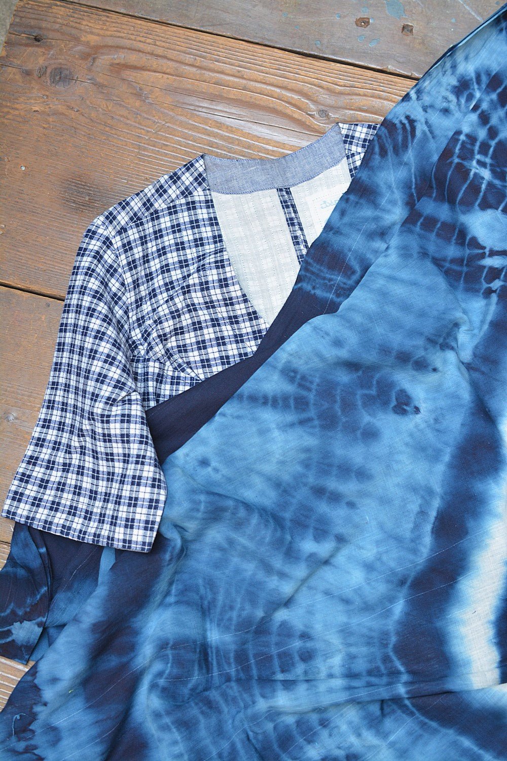 Khadi Saree - Tie and Dyed Midnight Blue - metaphorracha