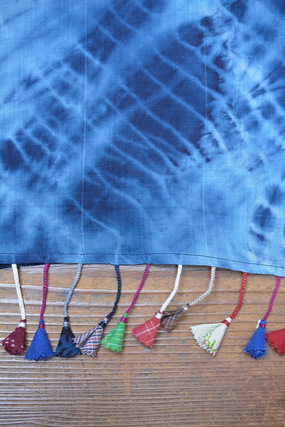 Khadi Saree - Tie and Dyed North Sea Blue - metaphorracha