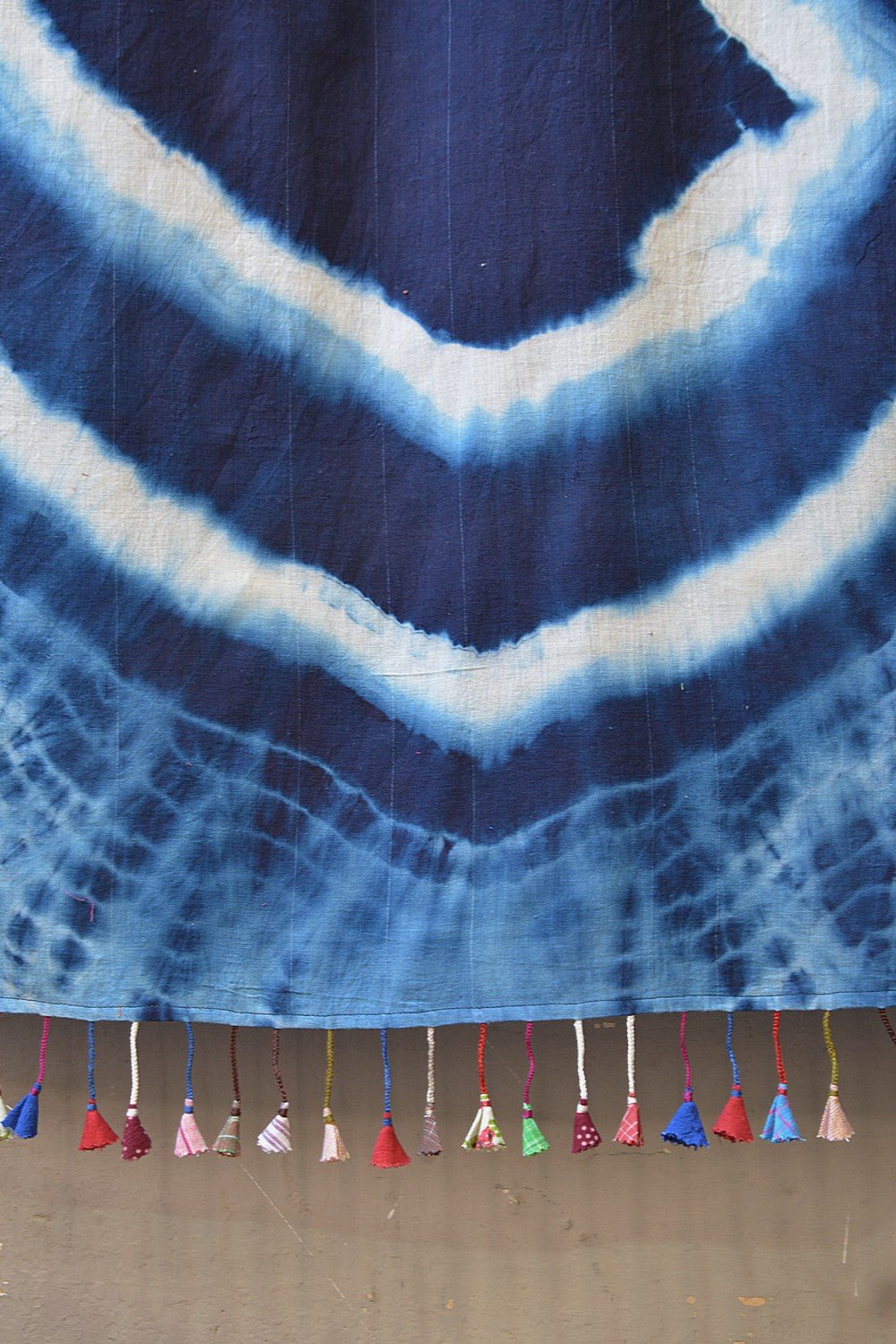 Khadi Saree - Tie and Dyed North Sea Blue - metaphorracha