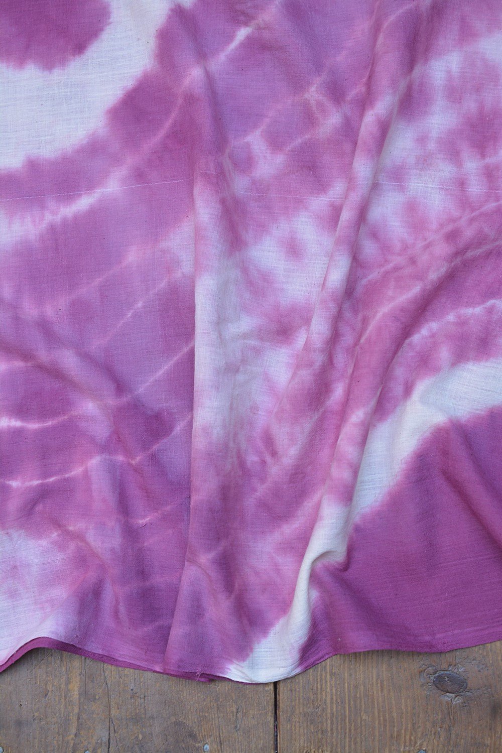 Khadi Saree - Tie and Dyed Old Claret Pink - metaphorracha