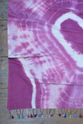 Khadi Saree - Tie and Dyed Old Claret Pink - metaphorracha