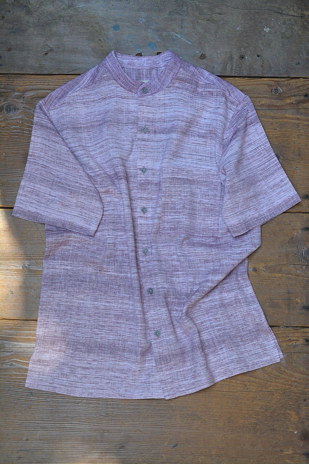Half-Sleeve Pure Khadi Shirt For Men Online | Metaphor Racha