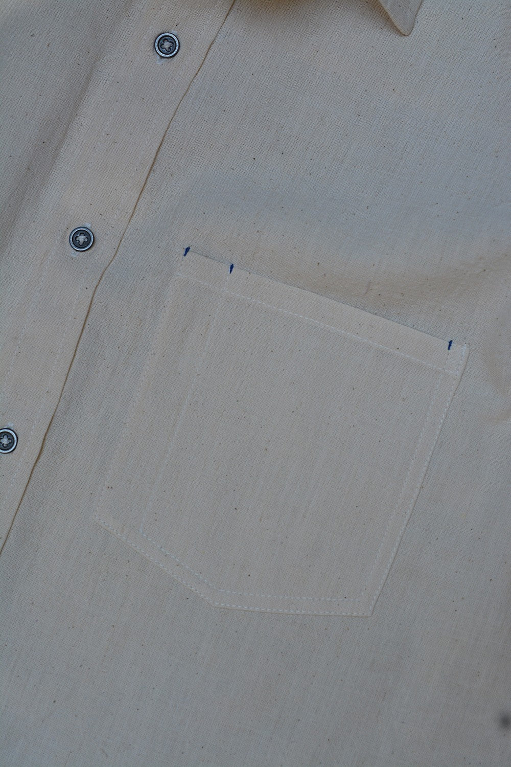 Half-Sleeve Kora Khadi Shirt For Men Online by Metaphor Racha